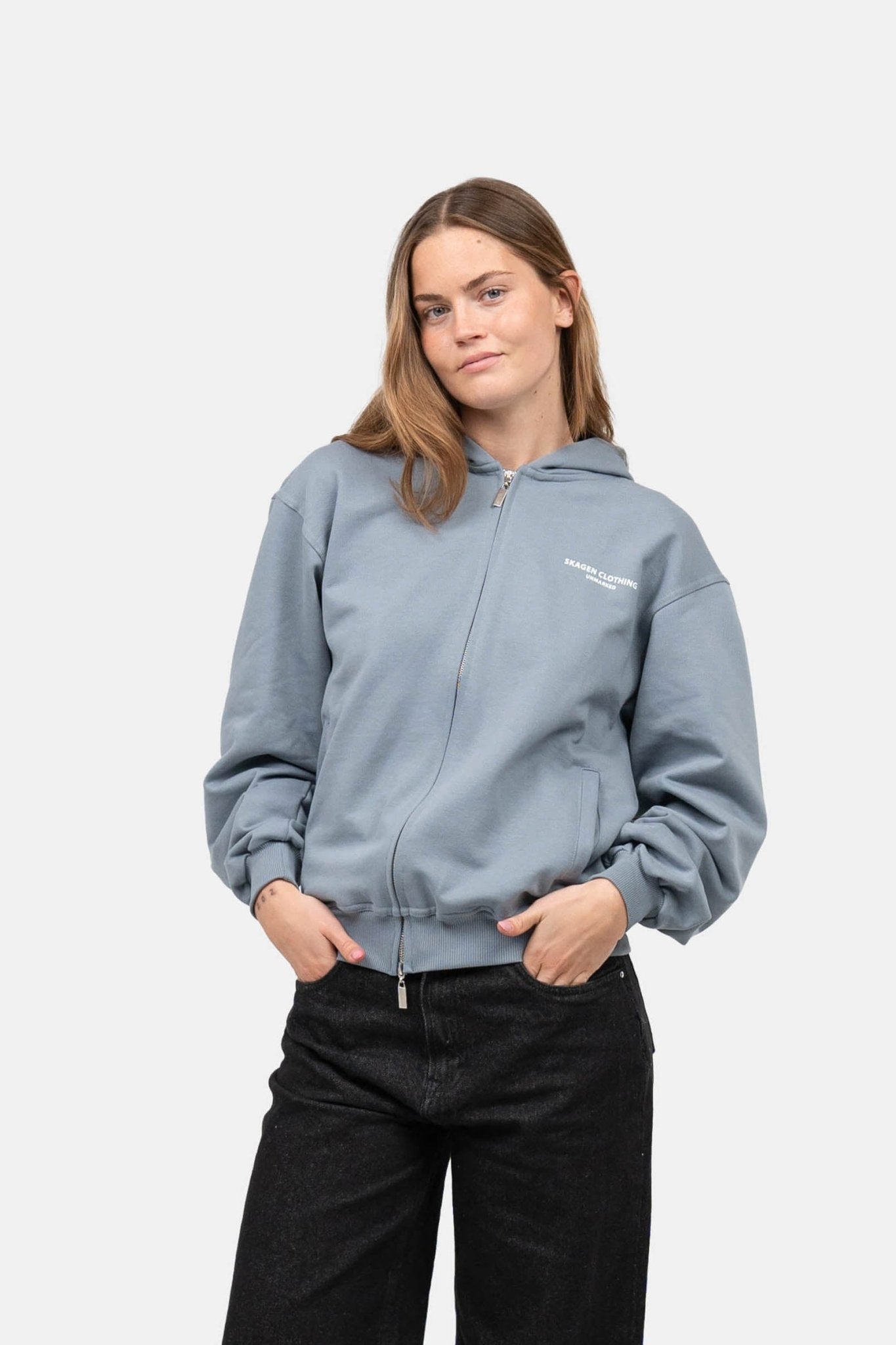 UNMARKED Zip-Hoodie Blå | Skagen-clothing.dk